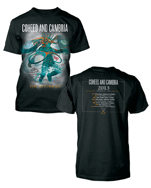 Afterman Black Tshirt Australian Tour 2013 by Coheed And Cambria