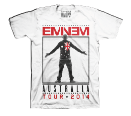 Aussie Flag White Tshirt by Eminem