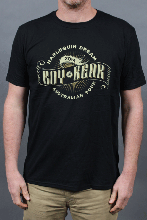 Banner Black Tshirt by Boy & Bear