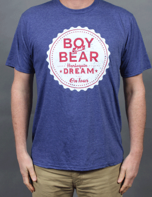 Ticket Circle Blue Tshirt by Boy & Bear