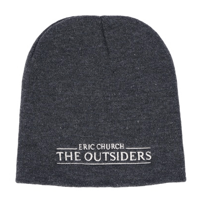 Charcoal Grey Beanie Embrodiered Logo by Eric Church