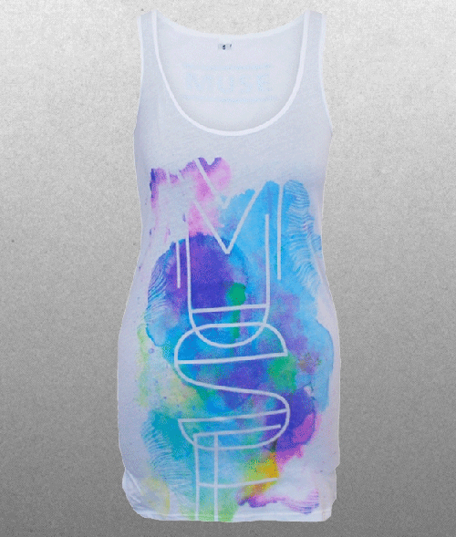 Watercolor White Womens Tank by Muse