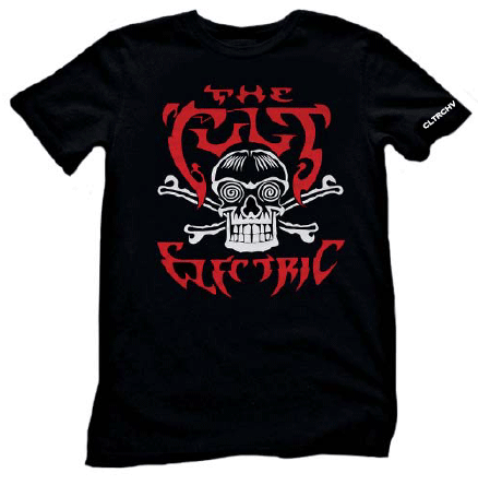Black Skull and Crossbones Men's Short Sleeve Tee by The Cult