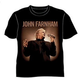Australian Tour 2014 Black Tshirt by John Farnham