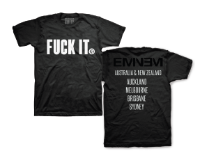 Fuck It Cities Black Tour Tshirt by Eminem
