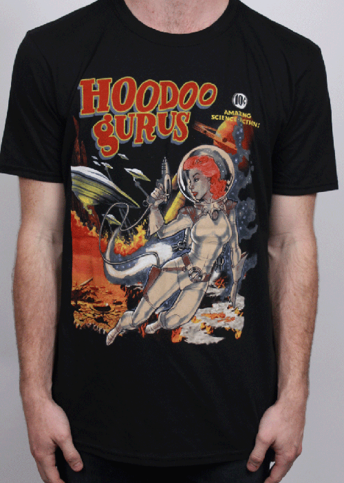 Sci Fi Black Tshirt 2013 by Hoodoo Gurus