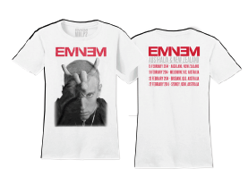 Horns Dateback White Tshirt by Eminem