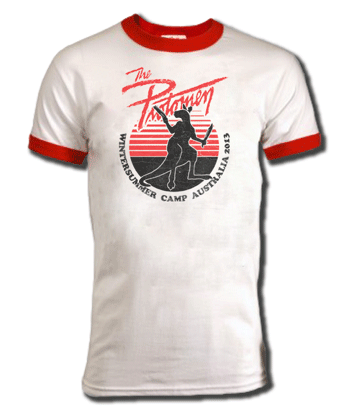 Kangaroo White Tshirt Australian Tour 2013 by Protomen
