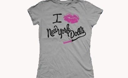 New York Dolls - Girls Lips Grey Tshirt by New York Dolls