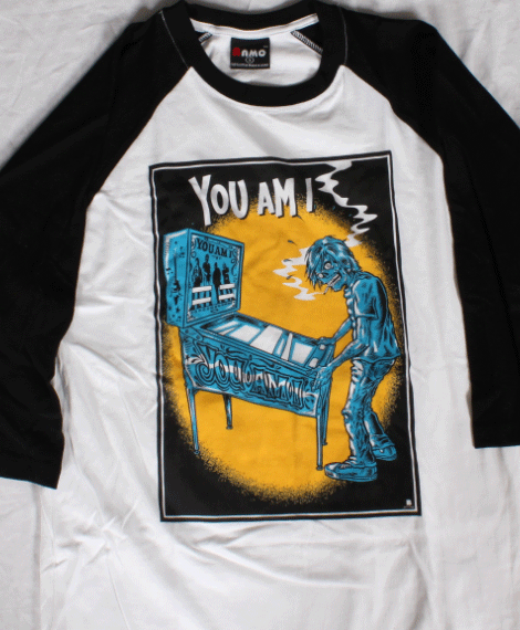 Black/White Pinball Raglan Tshirt by You Am I