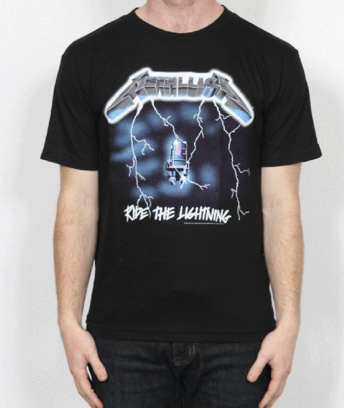 Ride The Lightening Black Tshirt by Metallica