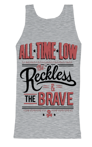 Reckless Manks Grey Singlet by All Time Low