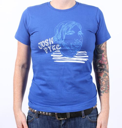 Sketch Face Galaxy Blue Tshirt by Josh Pyke