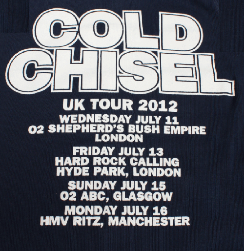 Dragon Navy UK Tour Limited Edition Blue Singlet by Cold Chisel