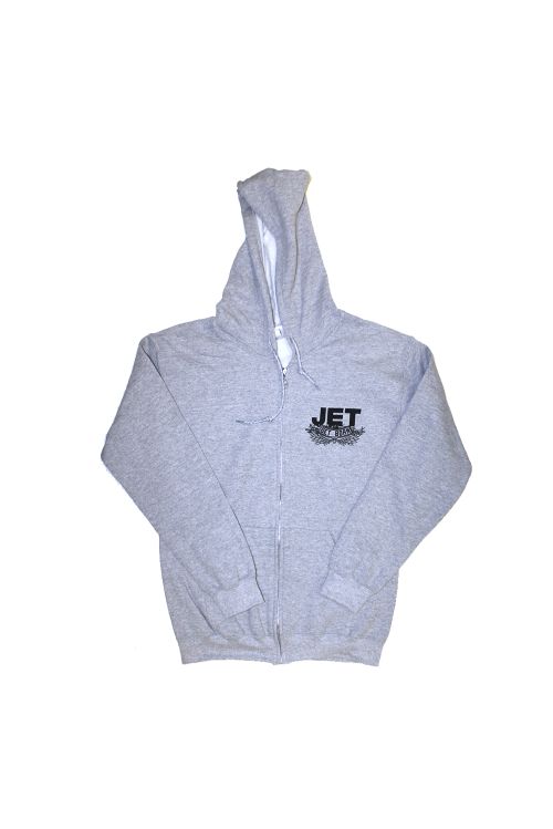 Get Born Crest Grey Marle Hoody by Jet