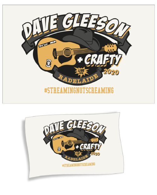 Dave Gleeson Streaming Not Screaming Tea Towel by The Screaming Jets