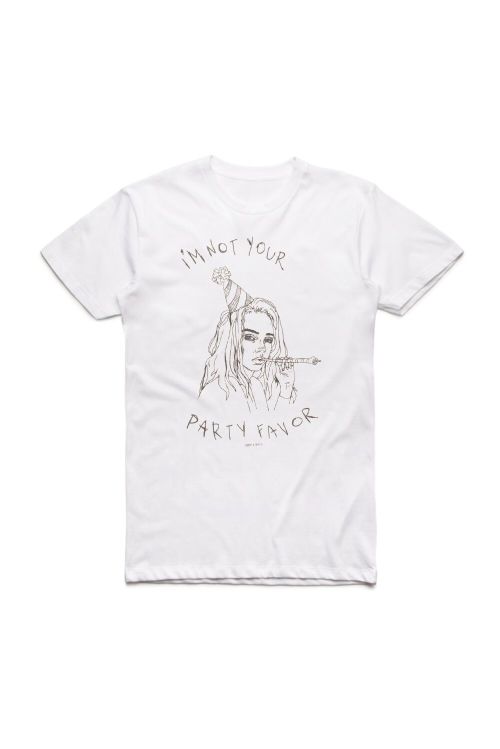 Party Favor White Tshirt by Billie Eilish