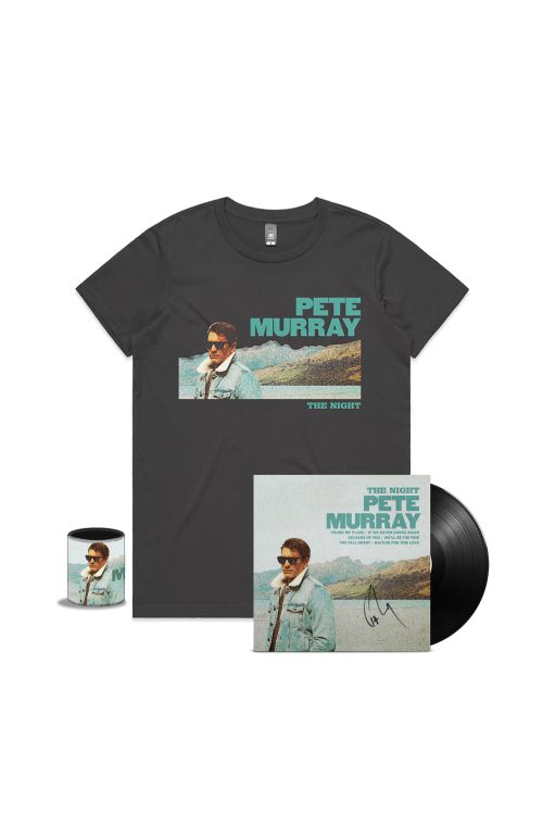THE NIGHT LP SIGNED (VINYL) + LADIES CHARCOAL TEE + STUBBY by Pete Murray