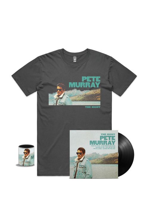 THE NIGHT LP (VINYL) + MENS UNISEX CHARCOAL TEE + STUBBY by Pete Murray