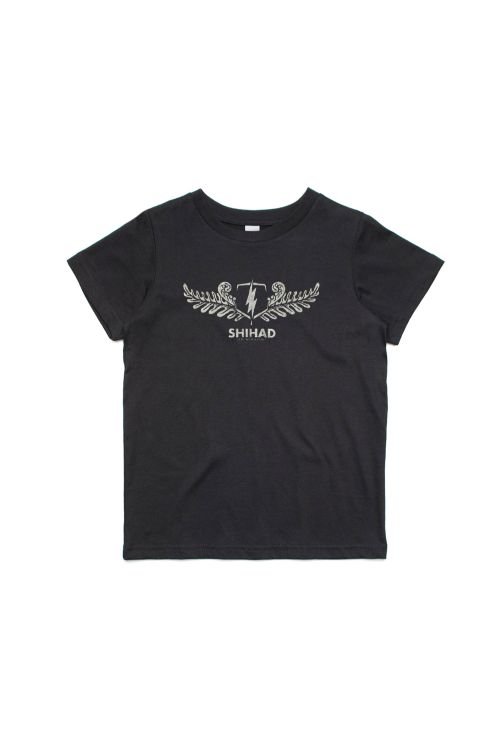 Silver Fern Youth Black Tshirt by Shihad