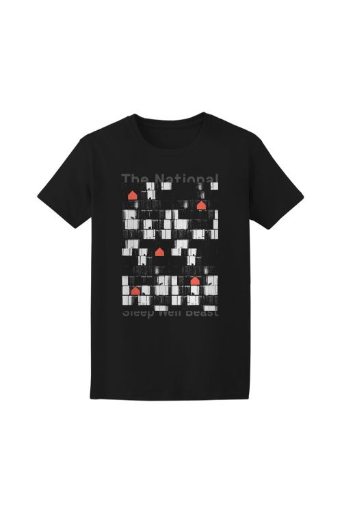 Sleep Well Tour Black Tshirt W Dateback by The National