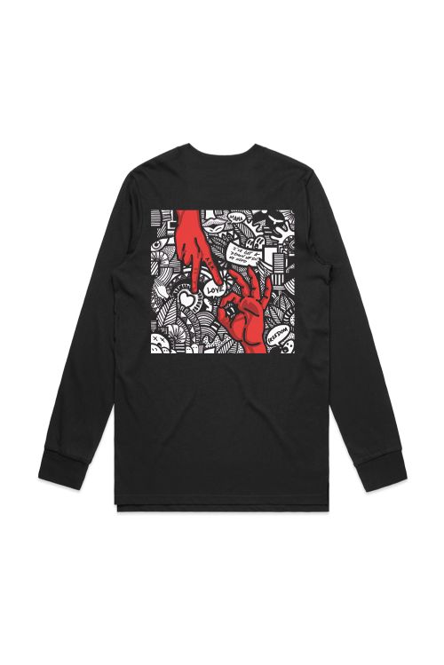 A.O.K BLACK LONG SLEEVE by Adrian Eagle