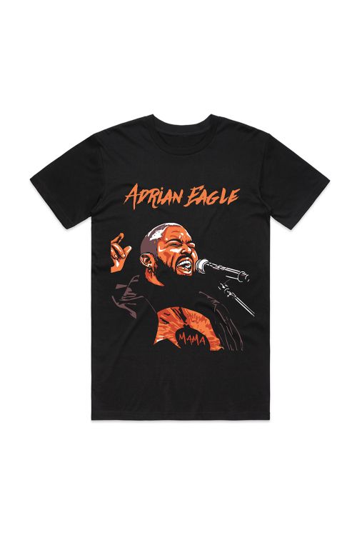 Mama Tour Black Tshirt by Adrian Eagle
