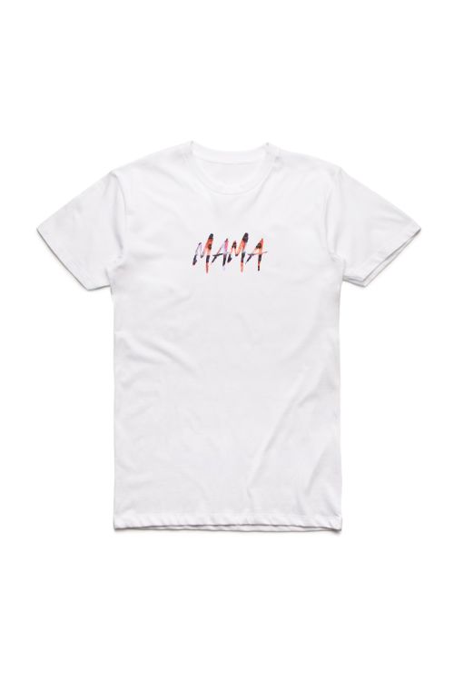 Mama Logo White Tshirt by Adrian Eagle