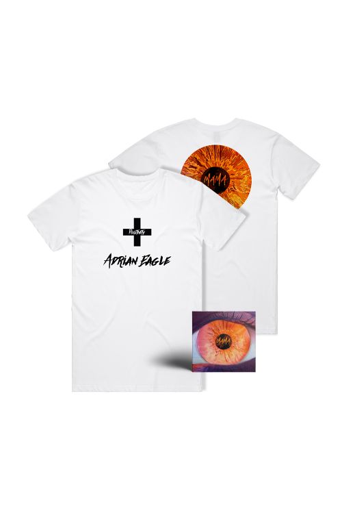 MAMA CD SIGNED AND WHITE TEE BUNDLE by Adrian Eagle