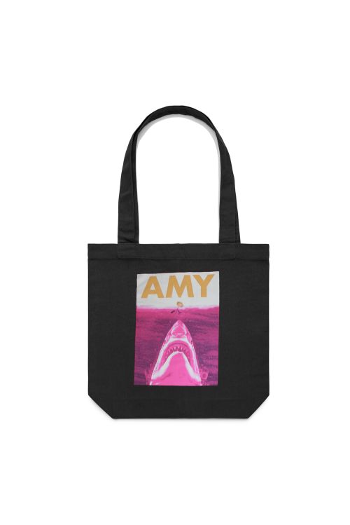 Jaws Tote Bag Black by Amy Shark
