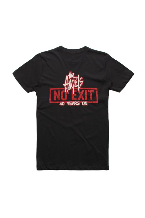No Exit (40 Years On) Black Tshirt by The Angels