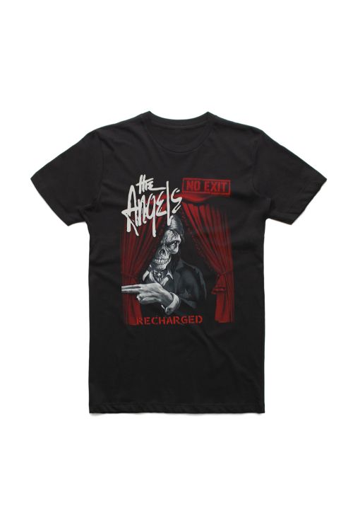 No Exit Recharged Mr Damage Black Tshirt Tour 2019 W/Dateback by The Angels