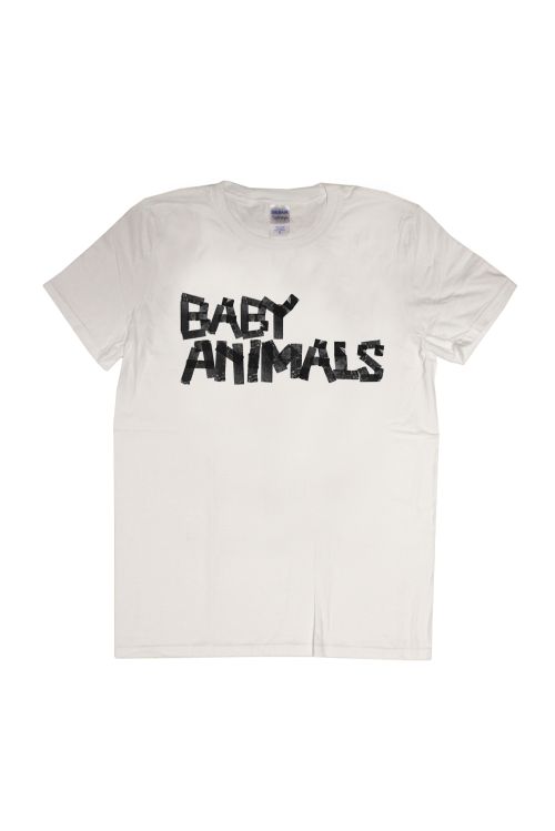 Tape Logo White Tshirt by Baby Animals