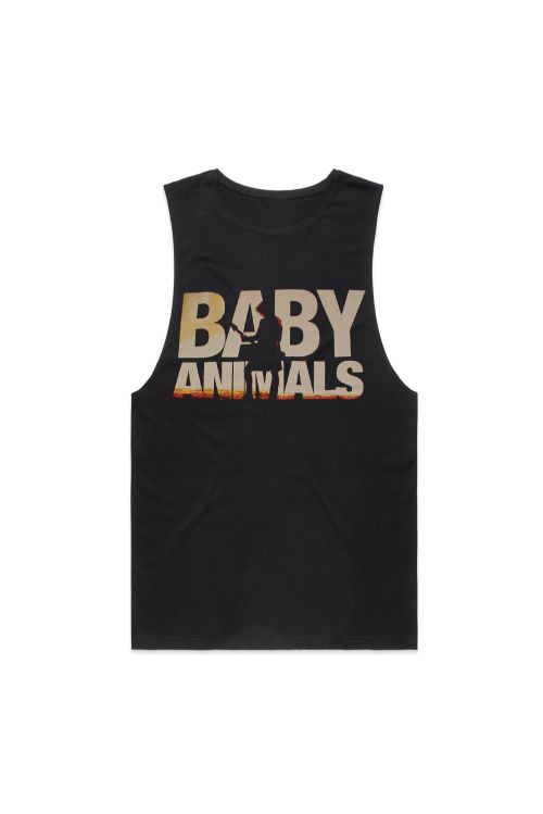 Silhoutte Black 2019 Tour Tank (Front Print Only) by Baby Animals
