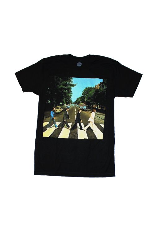Abbey Road Brick Photo Black Tshirt by The Beatles