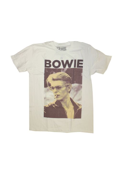 Smoke Photo White Tshirt by David Bowie