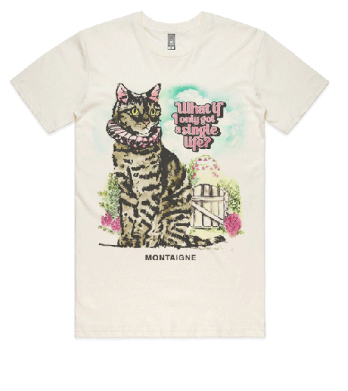 Cat Natural Shirt (Front Only Print) by Montaigne