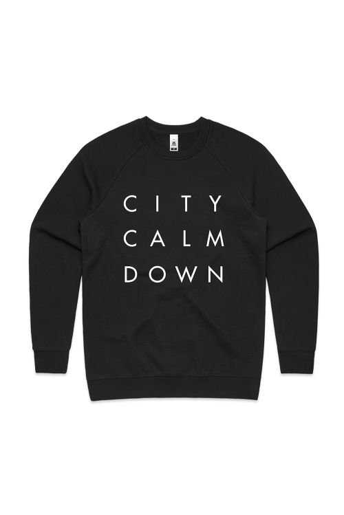 Stack Logo Black Sweater by City Calm Down