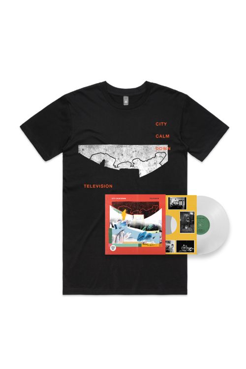 Television LP 12" (LIMITED EDITION Signed White Vinyl) + Tshirt Bundle Offer - Pre Order by City Calm Down