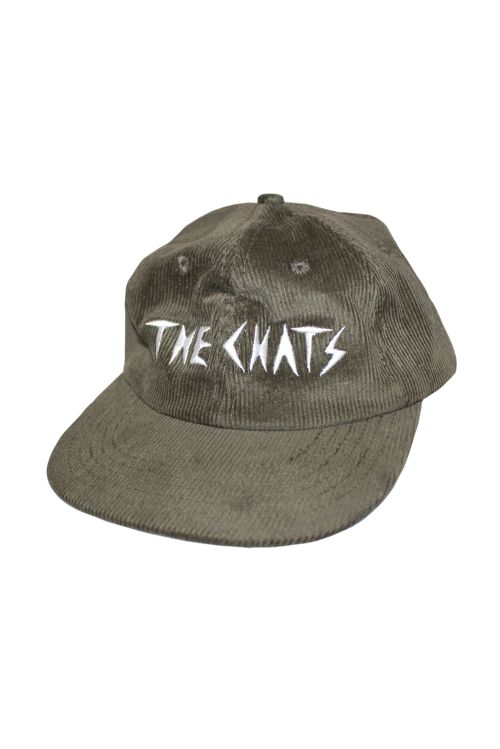 Olive Green White Logo Cordoroy Hat by The Chats