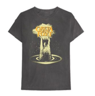 Cinematic Lights Charcoal Tshirt by Greta Van Fleet