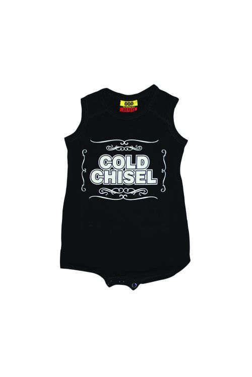 Vintage Logo Black Romper by Cold Chisel