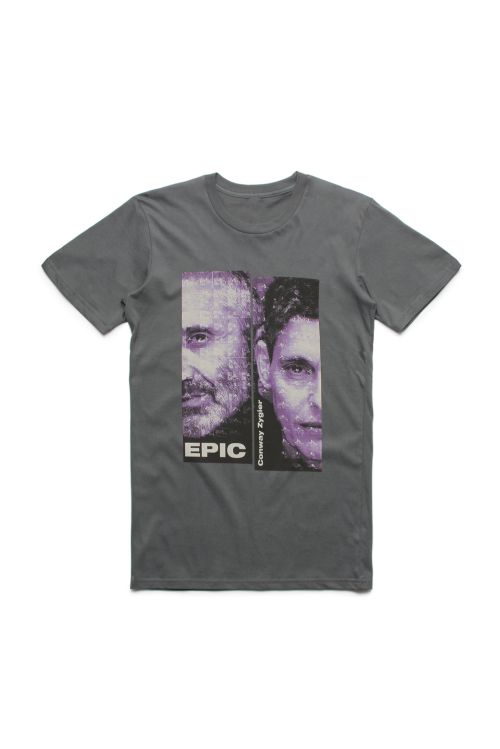 Faces Charcoal Tshirt w/dateback by Deb Conway