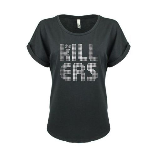 Distressed Shirt Logo Black Girls Tshirt by The Killers