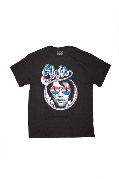 Red, White , Blue Black Tshirt by Elvis Presley