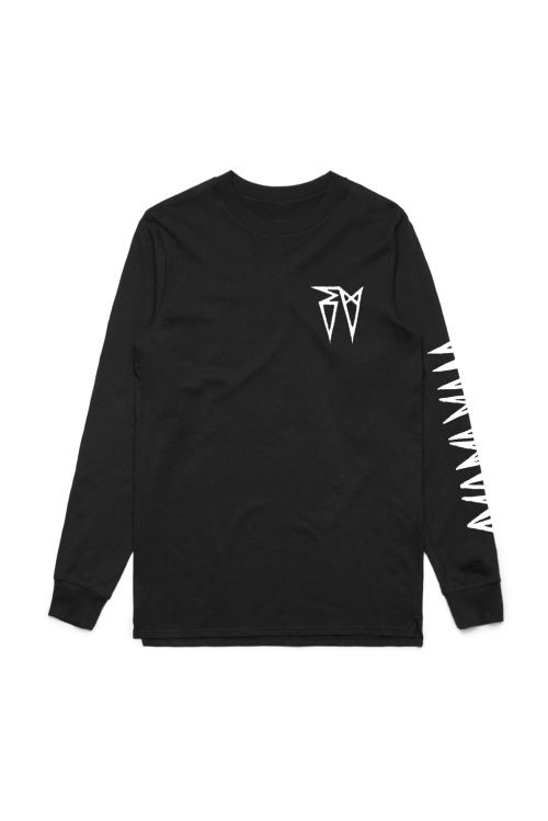 Classic EV Logo Black Longsleeve Tshirt by Ecca Vandal
