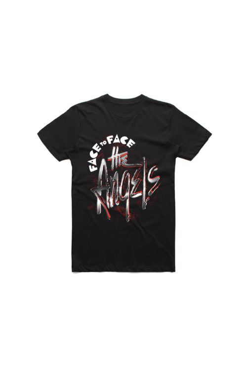 Face To Face/Take A Long Line Recharged Tour Black Tshirt by The Angels