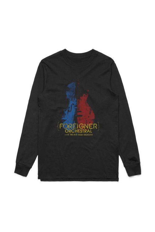 Guitar Orchestra Black Longsleeve Tshirt by Foreigner