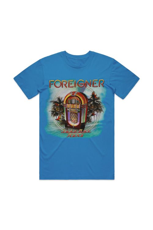 Rock The Boat Juke Box Hero Blue Shirt by Foreigner