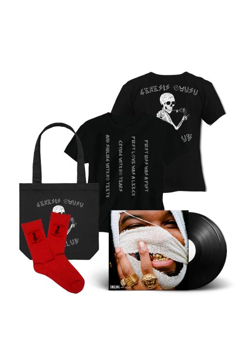 Smiling With No Teeth (2LP) Vinyl + Tshirt + Tote Bag + Socks (Includes Digital Download) by Genesis Owusu